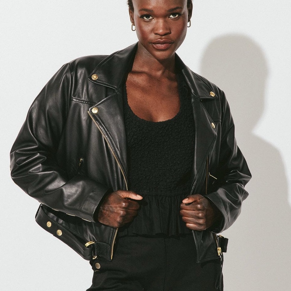 2100. NWT Cleobella Baxter Leather Jacket, Size S